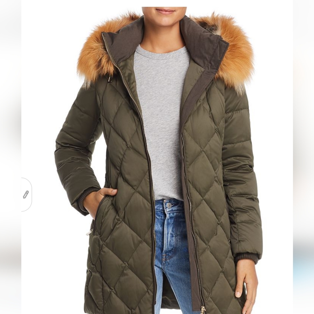 Maximilian Furs Fox Fur Trim Down Coat- 100% Exclusive